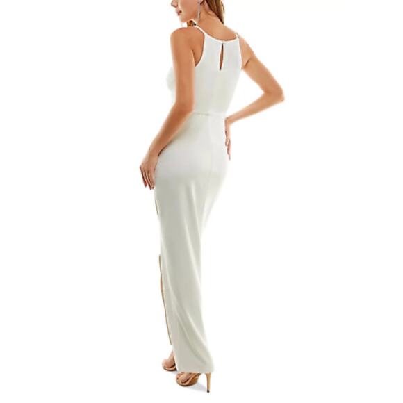 BCX Juniors' High Slit Asymmetrical Sequin-Trim Gown,
 size Medium‎ - Picture 2 of 11